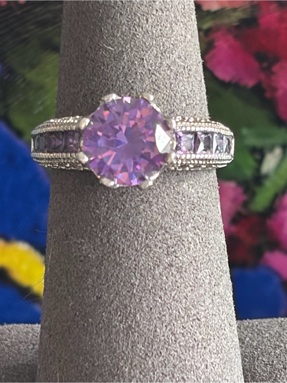 Beautiful sterling silver and amethyst ring